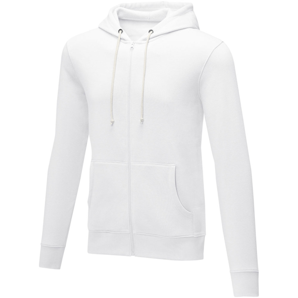Felpa Charon con cappuccio full zip da uomo - Bianco