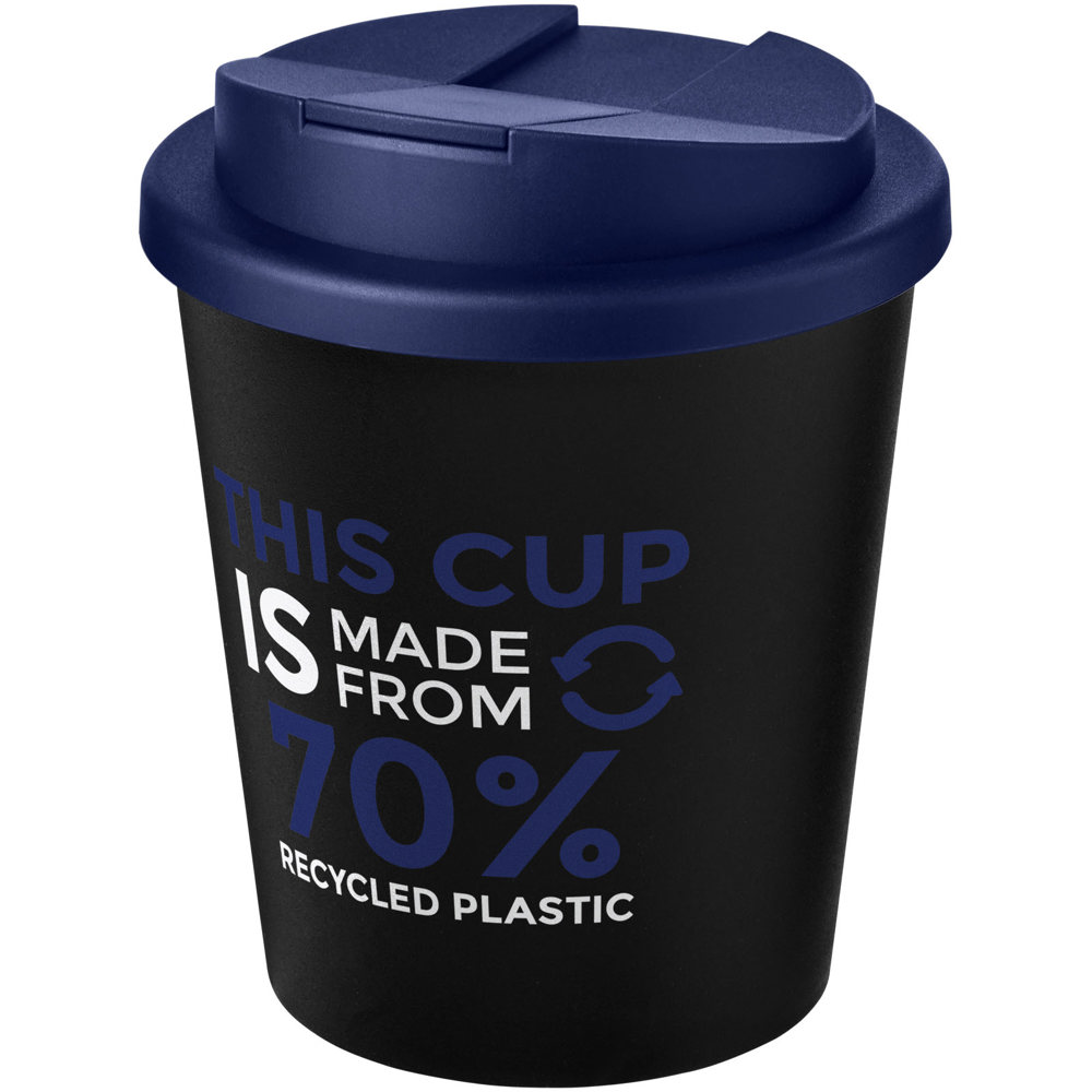 Bicchiere Americano® Espresso Eco da 250 ml in materiale riciclato con coperchio a prova di perdita