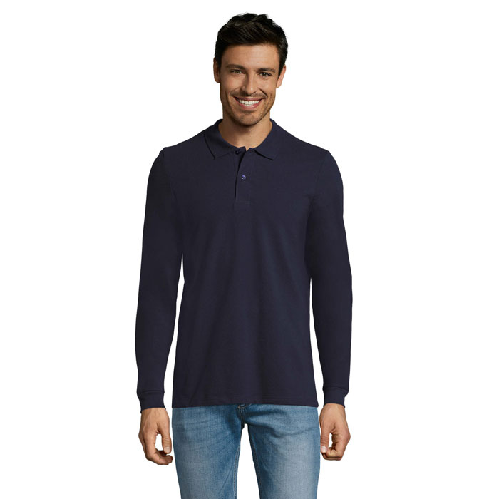 PERFECT LSL MEN - PERFECT POLO LSL UOMO 180 - Blu Scuro Francese