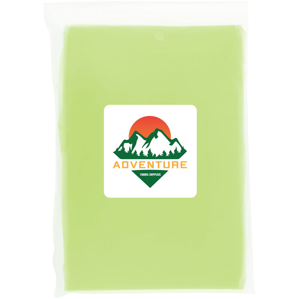 Poncho impermeabile monouso in materiale riciclato certificato GRS con custodia Mayan 