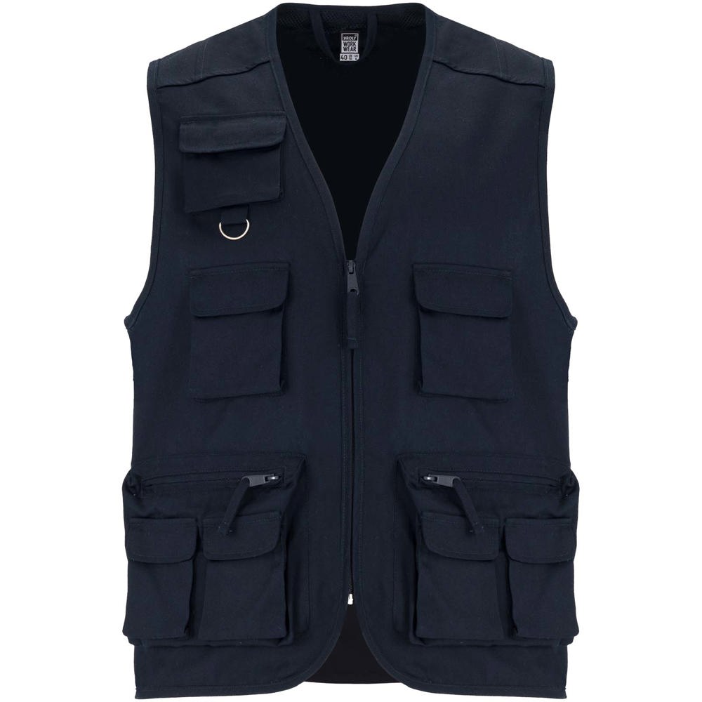 Gilet da lavoro con più tasche e scollo a V da 200 g/m² Venera - Blu navy