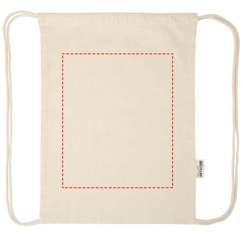 Borsa con cordoncino in materiale riciclato GRS da 180 g/m² Peru Blend - 5L