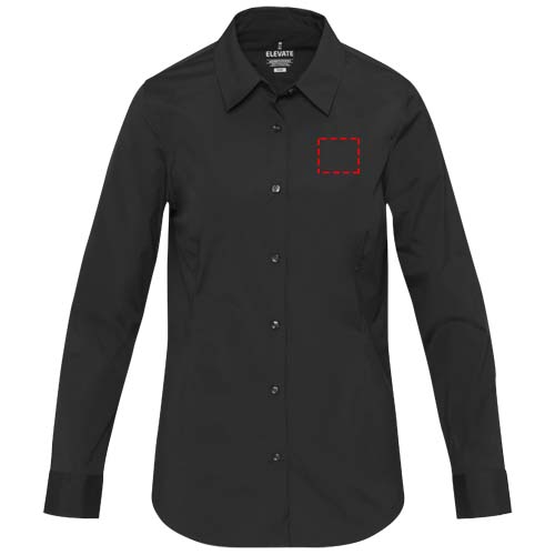 Camicia in tessuto di popeline da donna Carnelian