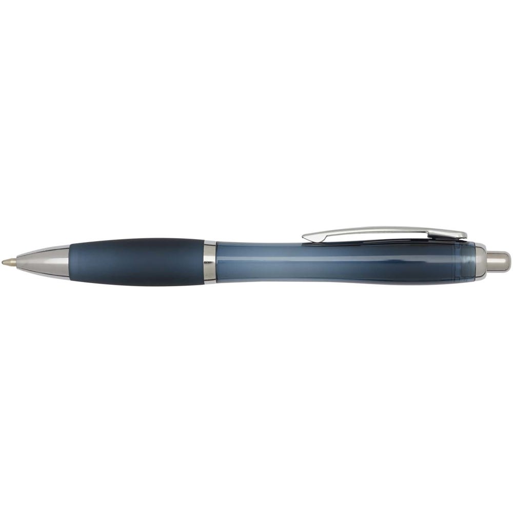  Penna a sfera in plastica riciclata certificata RCS con fusto e impugnatura colorati (inchiostro blu) Nash