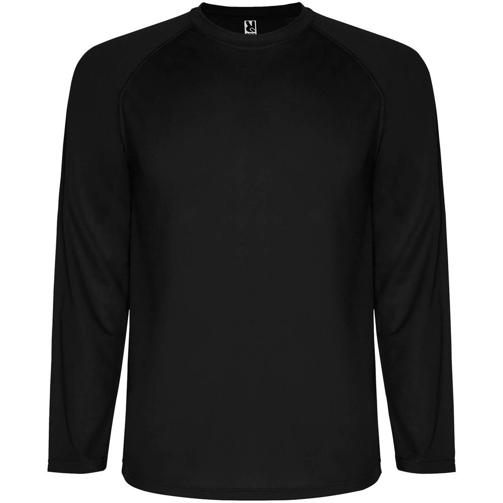 Maglietta sportiva Montecarlo a manica lunga da uomo - Nero