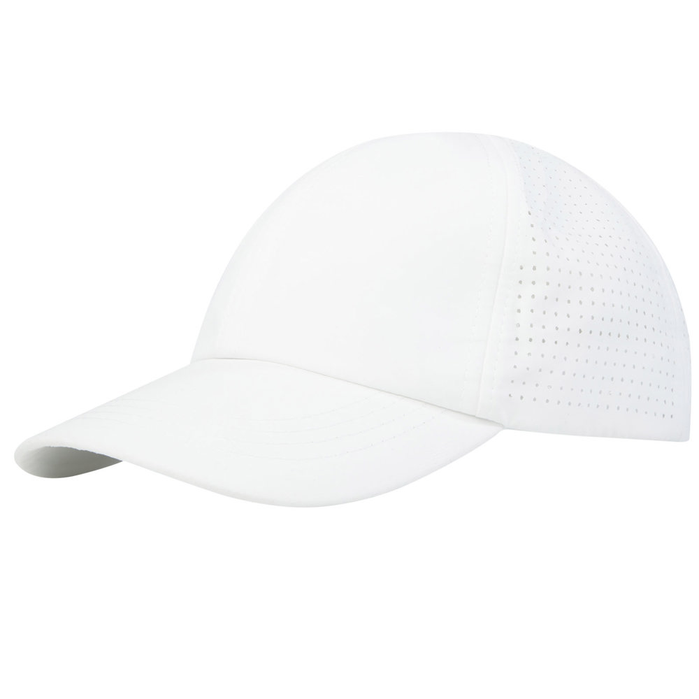 Cappellino cool-fit a 6 pannelli in materiale riciclato certificato GRS Mica - Bianco