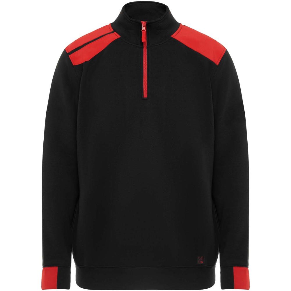 Maglione a mezza zip da uomo da 280 g/m² Maverick - Nero, Rosso
