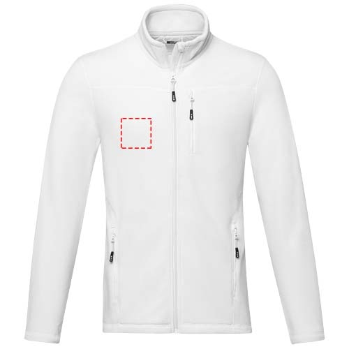 Giacca da uomo in pile con zip integrale in materiale riciclato certificato GRS Amber