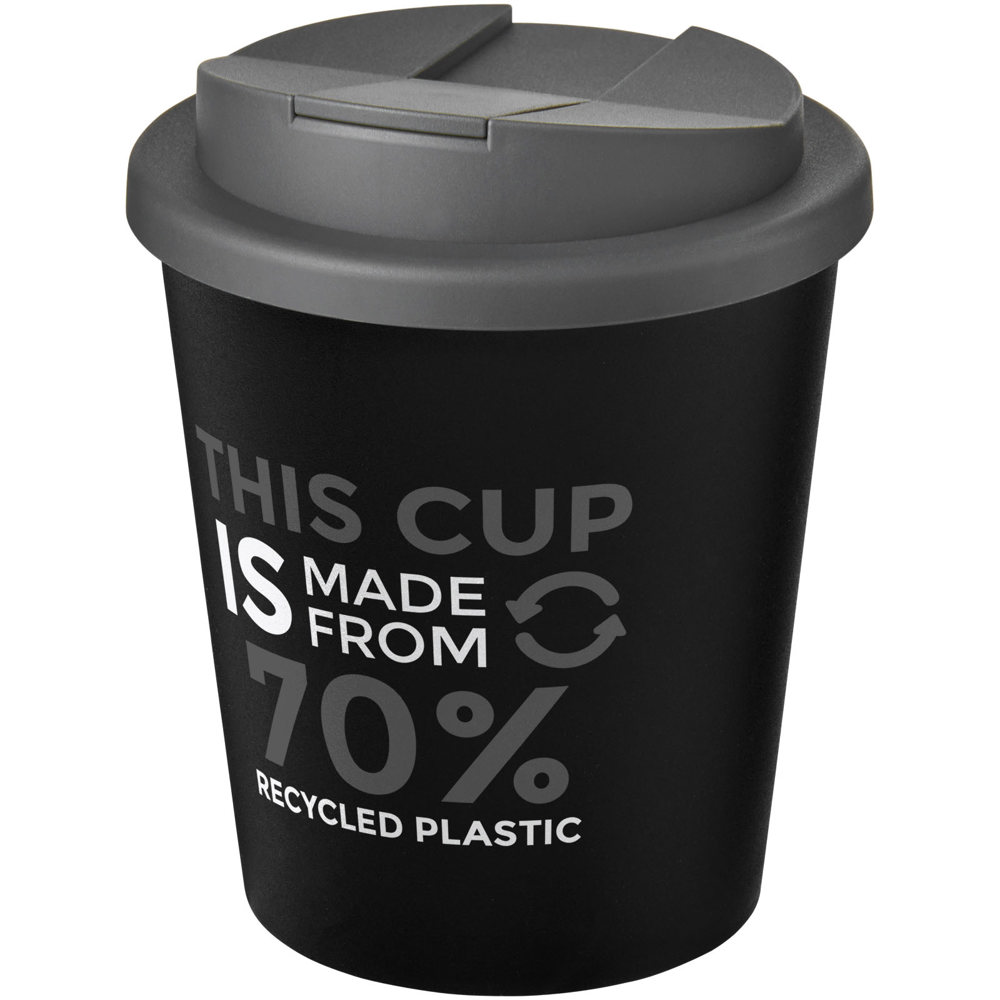 Bicchiere Americano® Espresso Eco da 250 ml in materiale riciclato con coperchio a prova di perdita