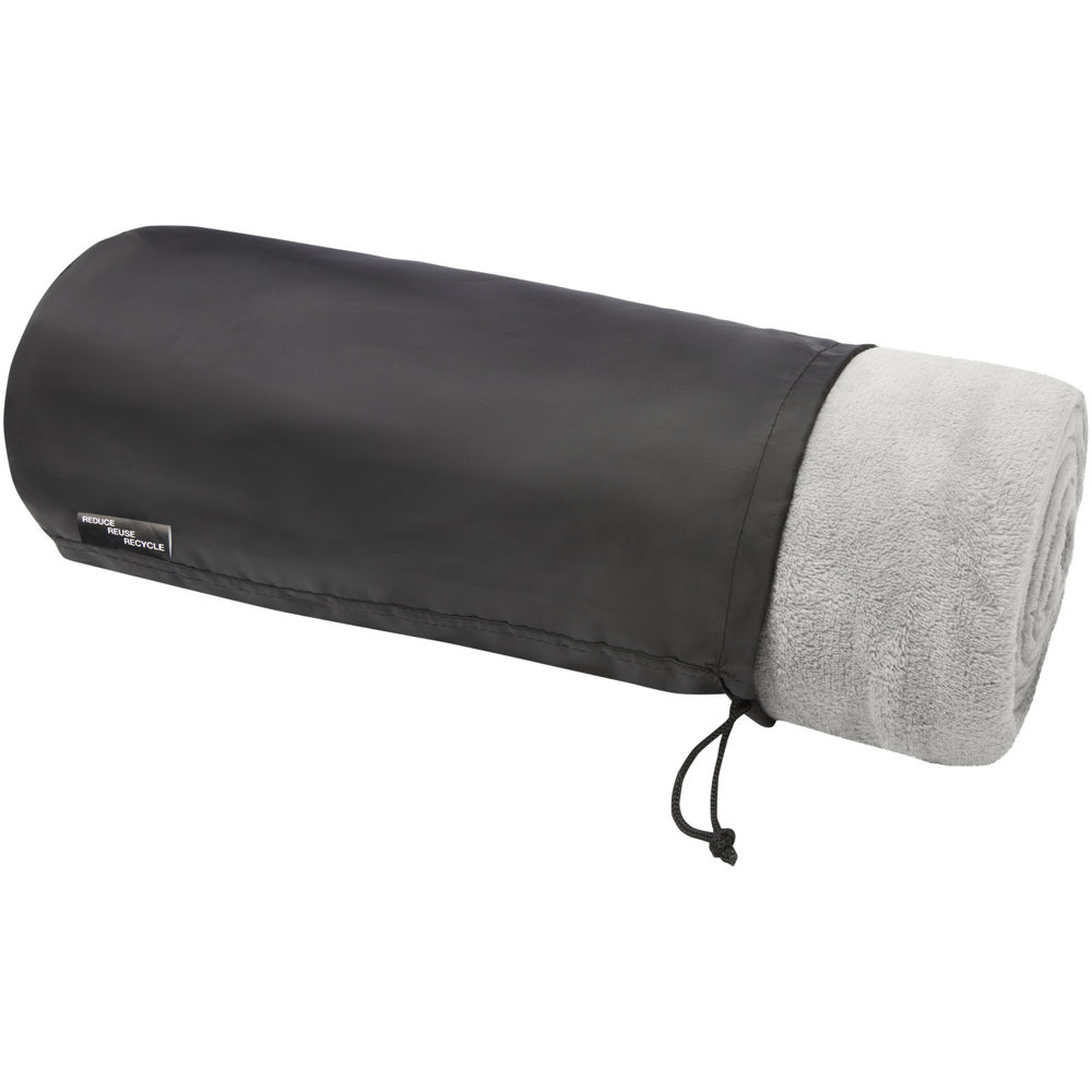 Coperta in coral fleece RPET certificato GRS Lily - Grigio