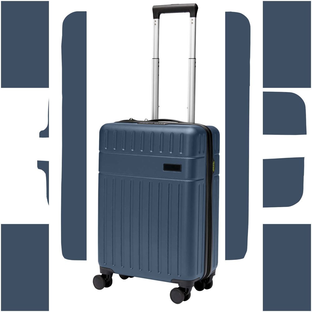 Trolley bagaglio a mano in materiale riciclato certificato GRS da 40 l per portatile da 20" Rover - Blu hale