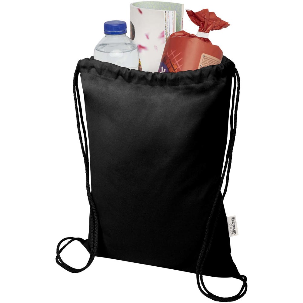 Borsa con cordoncino in materiale riciclato GRS da 180 g/m² Peru Blend - 5L