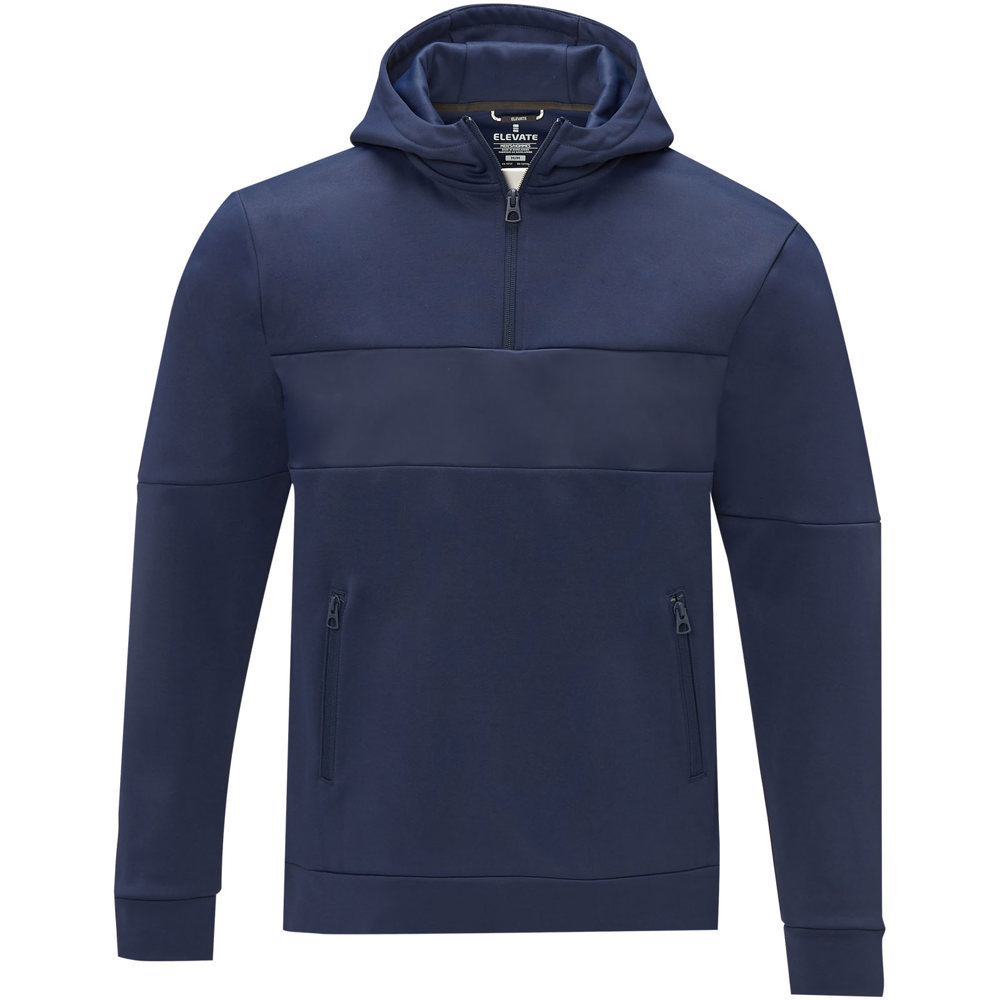 Felpa anorak con cappuccio da uomo a mezza zip Sayan